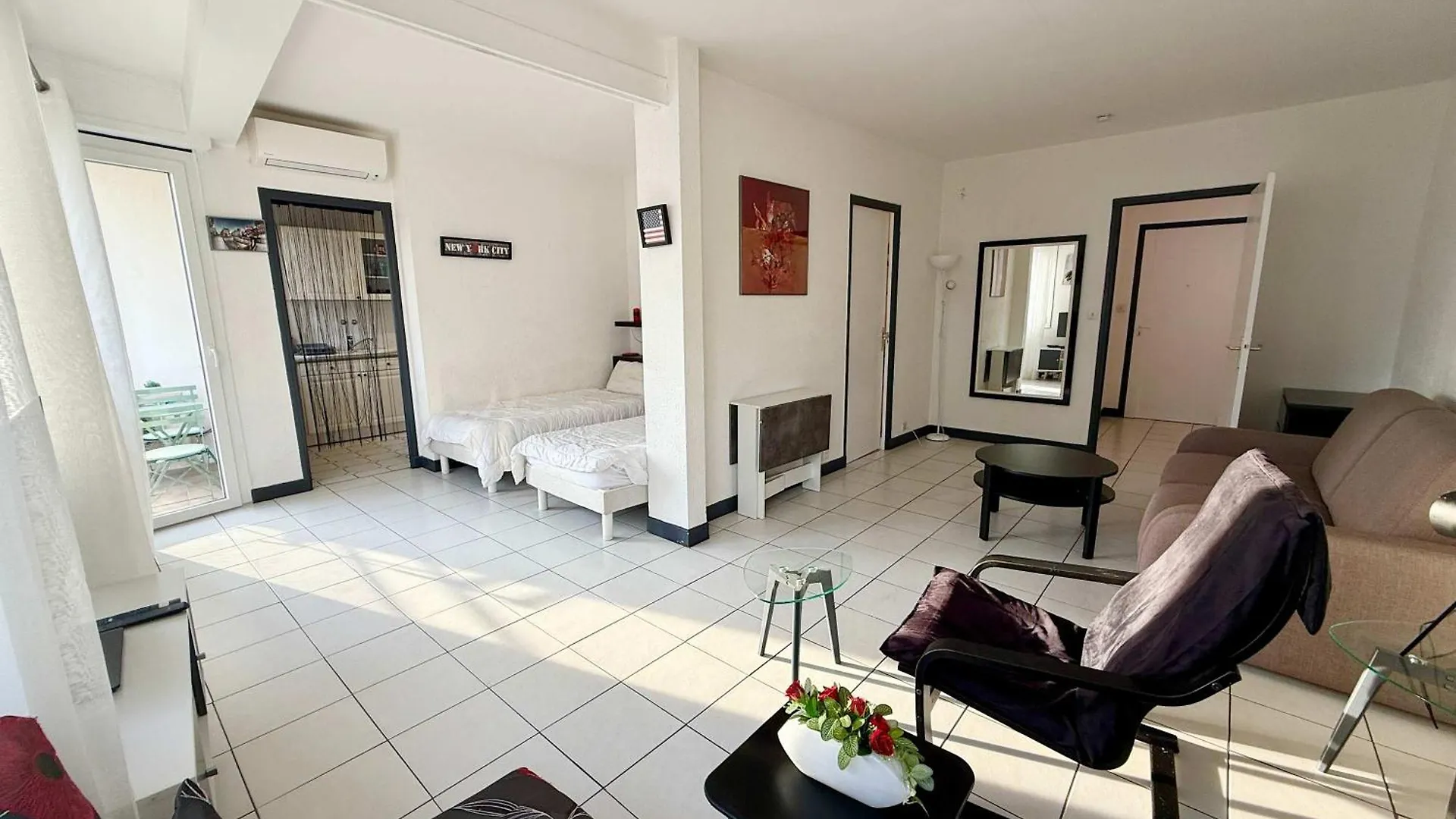 B007 Grand Studio Lumineux 4 Proche Centre Cannes location